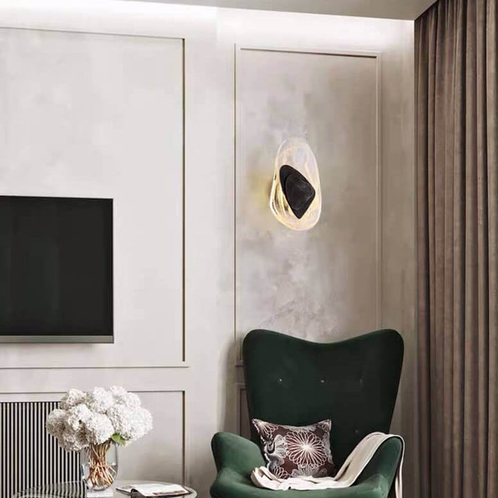 Modern Creative Oval Glass 1-Light LED Wall Sconce Lamp