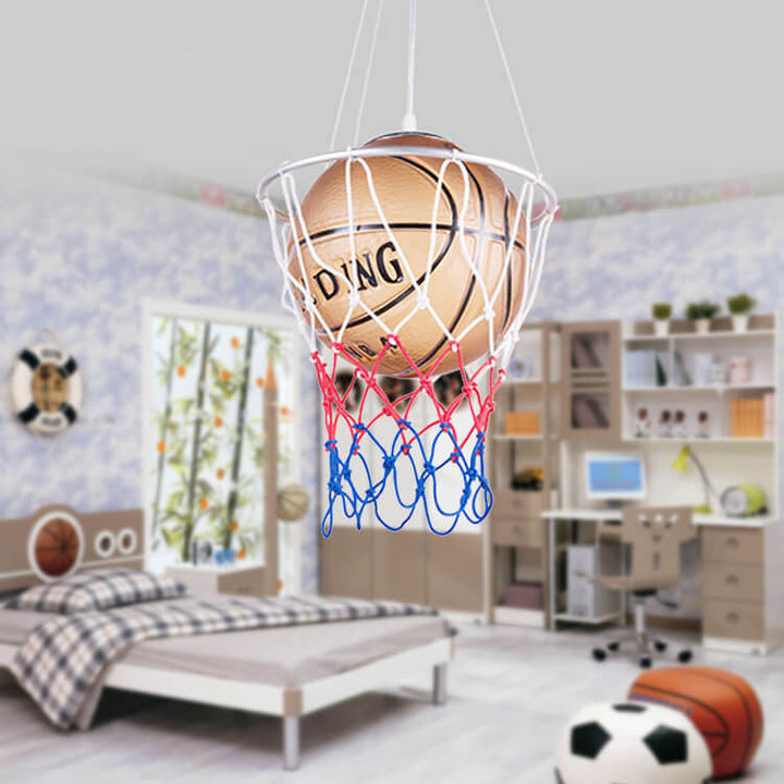 Lámpara colgante de baloncesto retro creativo de 1 luz 