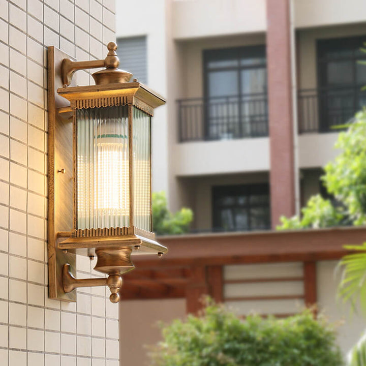 レトロ長方形1灯屋外防水ウォールスコンスランプ 