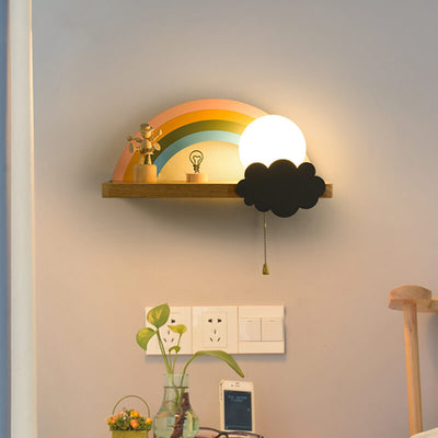 Nordic Cartoon Rainbow 1-Light  Wall Sconce Lamp