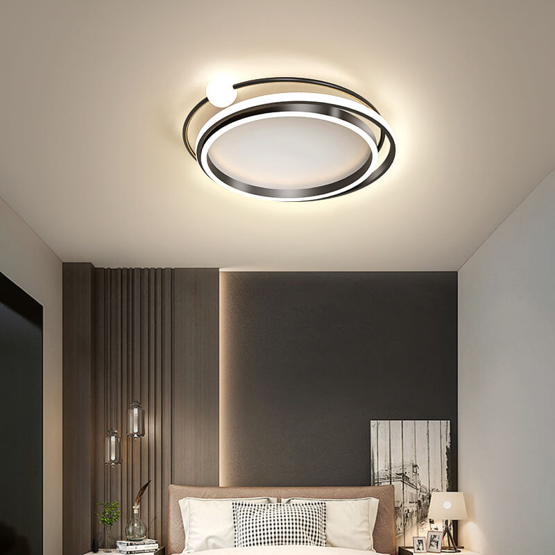 ضوء سقف دائري عصري إبداعي LED مثبت بشكل مسطح 