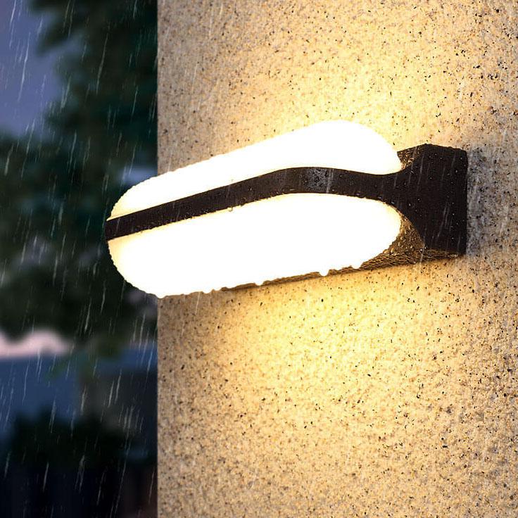 Applique Murale Étanche à LED en Forme de Cylindre Rétro 1/2 Lumière 
