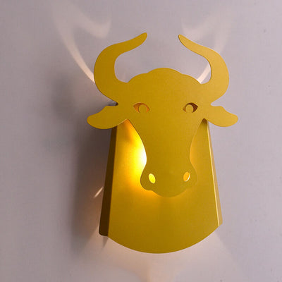 Nordic Creative Cow Head Shaped 1-Light LED Wall Sconce Lamp