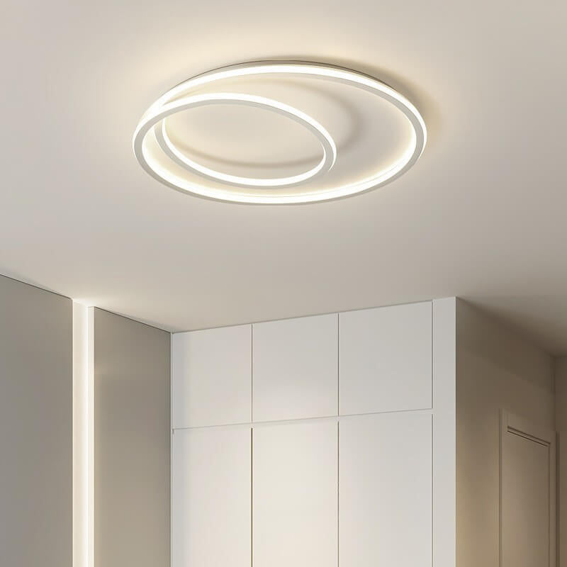 Modern Minimalist Double Circle LED Flush Mount Ceiling Light