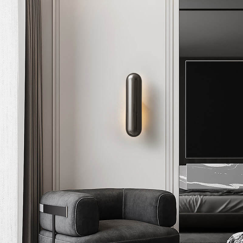 Modern Simple Column 1-Light LED Wall Sconce Lamp