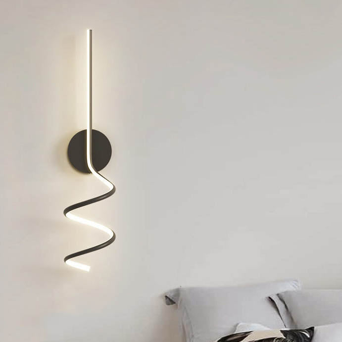 مصباح حائط LED بخطوط وأقواس إبداعية بسيطة بلمبة واحدة 