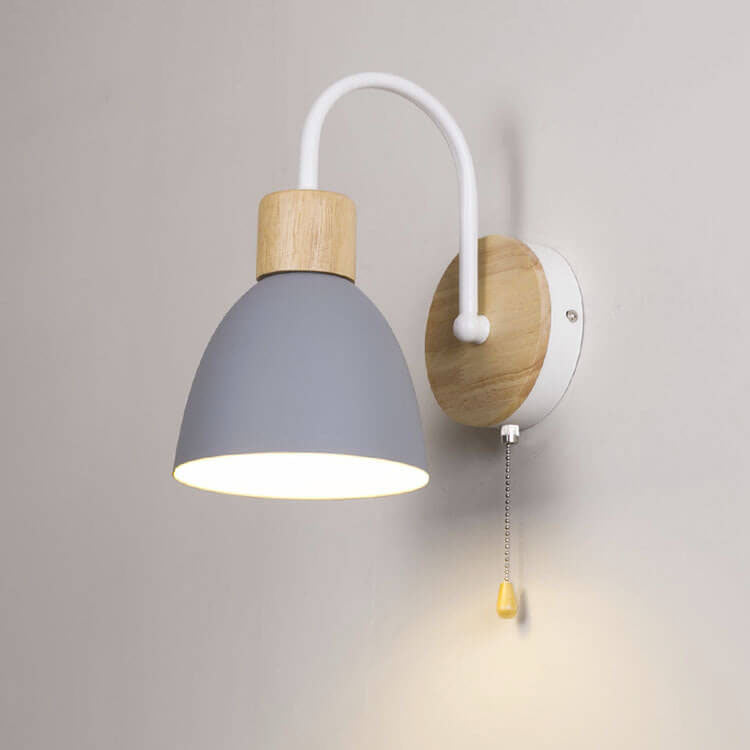 Lampe murale à interrupteur à glissière 1 lumière Nordic Macaron 
