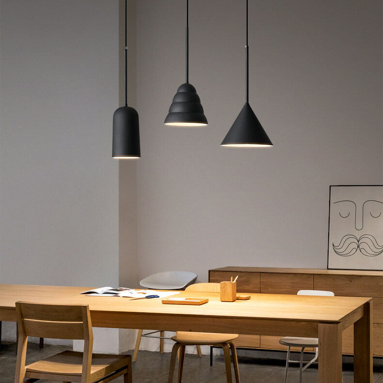 Modern Minimalist Macaron Geometric Metal 1-Light Pendant Light