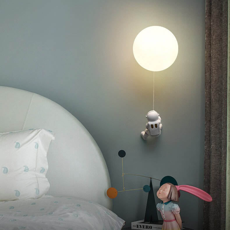 Creative Moon Astronaut 1-Light LED Wall Sconce Lamp
