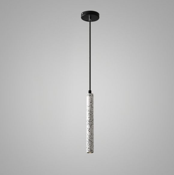 Lámpara colgante LED de tira larga de cemento multicolor retro 