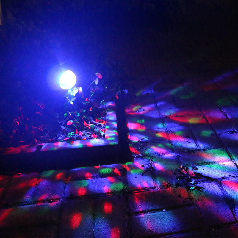 Solar drehbare Farbprojektions-LED Außen-Garten-Rasenleuchte 