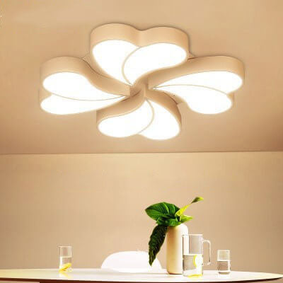 Modern Creative Clover Acrylic LED Flush Mount Ceiling Light