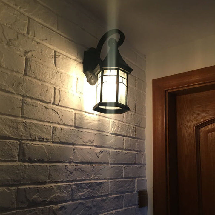 Lanterne européenne rétro étanche 1 lumière applique murale extérieure 