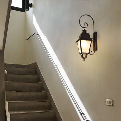 Retro Europäischer quadratischer Bogenarm Outdoor wasserdichte 1-Licht Wandleuchte 