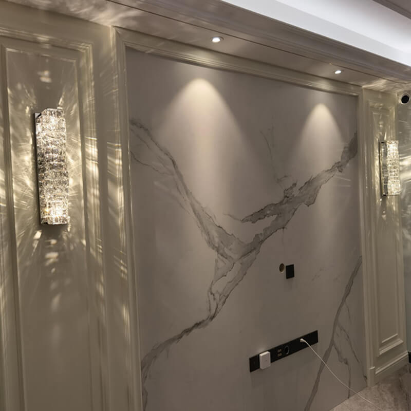 Moderne Luxus Kristallsäulen LED Wandleuchte 