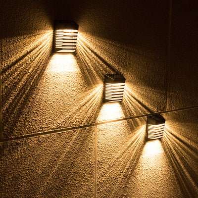 Lampe d'applique murale LED étanche extérieure trapézoïdale solaire 