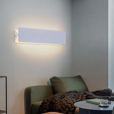Simple Rectangular Aluminum 1-Light LED Wall Sconce Lamp