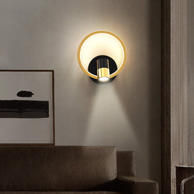 Modern Minimalist Circle LED Spotlight Wall Sconce Lamp