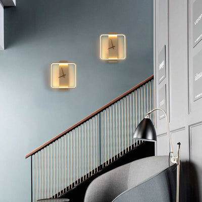 Modern Minimalist Clock Shaped 1-Light LED Wall Sconce Lamp
