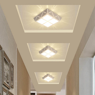 Minimalist Square 1-Light LED Flush Mount Ceiling Light