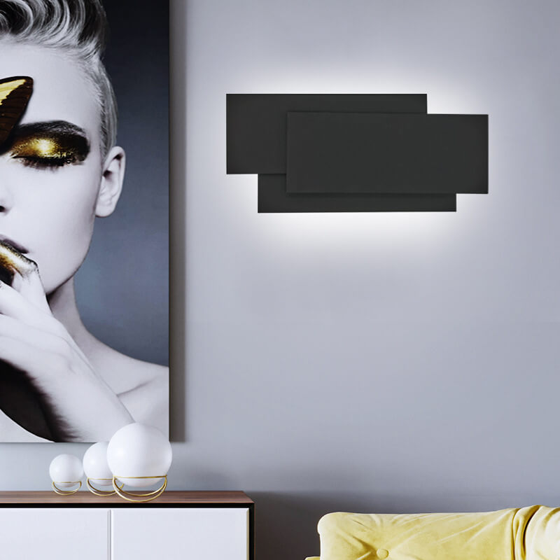 Minimalist Aluminum Square Stacked LED Wall Sconce