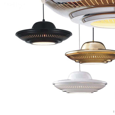 Industrial Vintage Iron Flying Saucer 1-Light Pendant Light