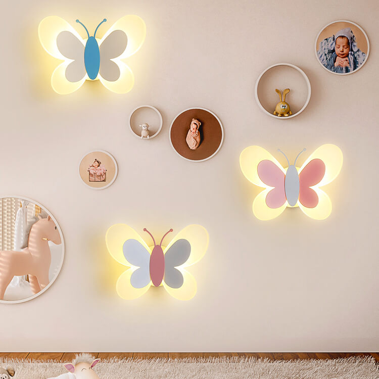 مصباح حائط LED بأكريليك على شكل فراشة إبداعية بضوء واحد 
