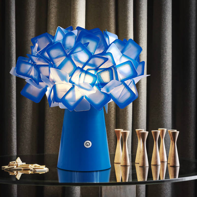Nordic Flower Globe 1-Light  Touch LED Table Lamp