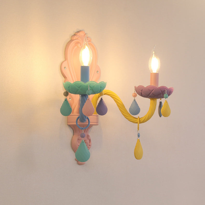 Creative Macaron Candelabra 2-Light Wall Sconce Lamp