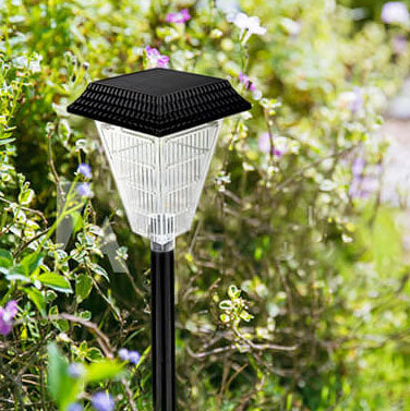 ضوء حديقة لهب شمسي LED خارجي أرضي مع قابس أرضي 