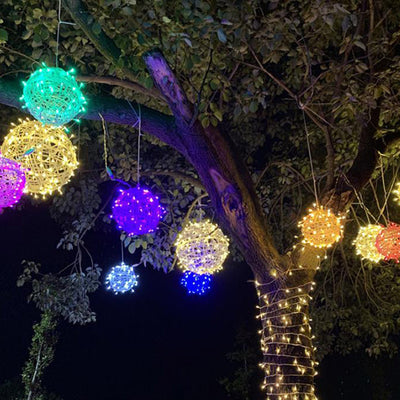 Boule enchevêtrée LED extérieure étanche décorative pour jardin 