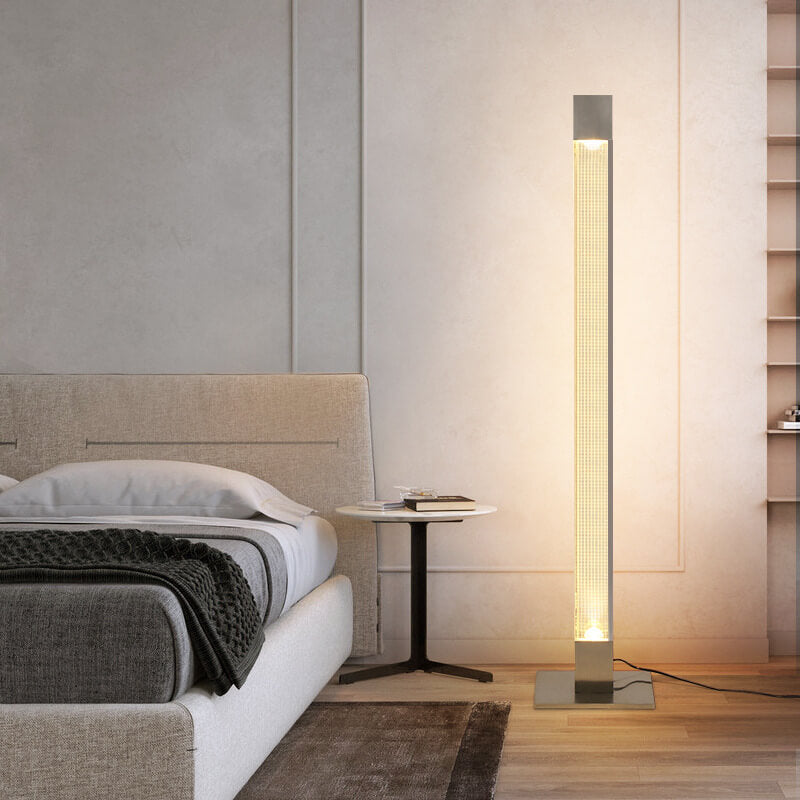 Moderne Acryl-Langbalken-Säulen-LED-Stehlampe 