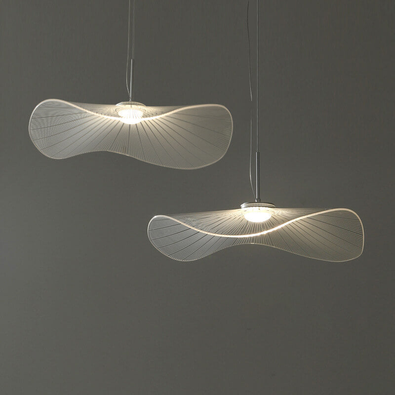 Modern Acrylic Lotus Leaf 1-Light LED Pendant Light