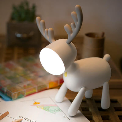 Elk Night Light USB Silicone LED Elk Table Lamp