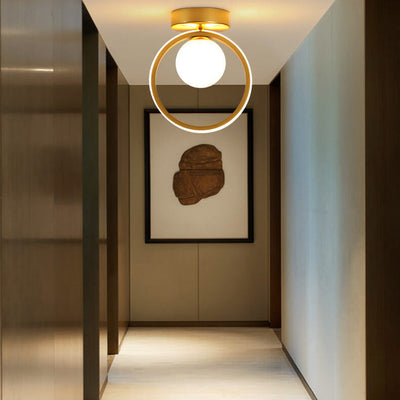 Luz de techo empotrada semi-empotrada LED con pantalla de bola del círculo nórdico 