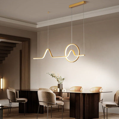 الثريا بتصميم إبداعي شمالي بخطوط حلقية LED 