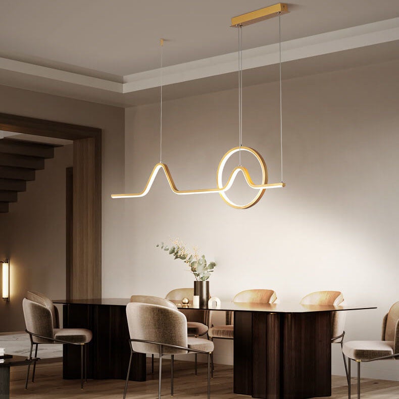 الثريا بتصميم إبداعي شمالي بخطوط حلقية LED 
