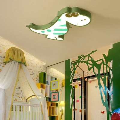 Cartoon Creative Dinosaur LED Flush Mount Ceiling Light