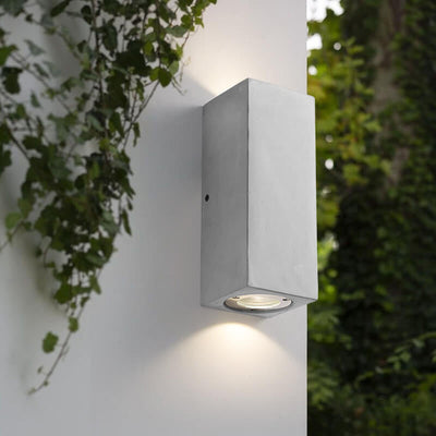 Industrial Cement Square Outdoor 1-Light Waterproof Wall Sconce Lamp