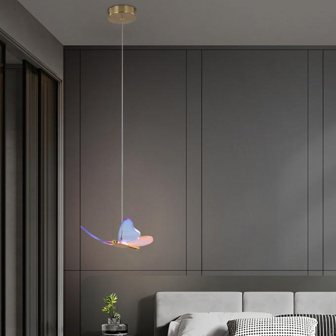 Nordic Colored Butterfly Acrylic LED Pendant Light