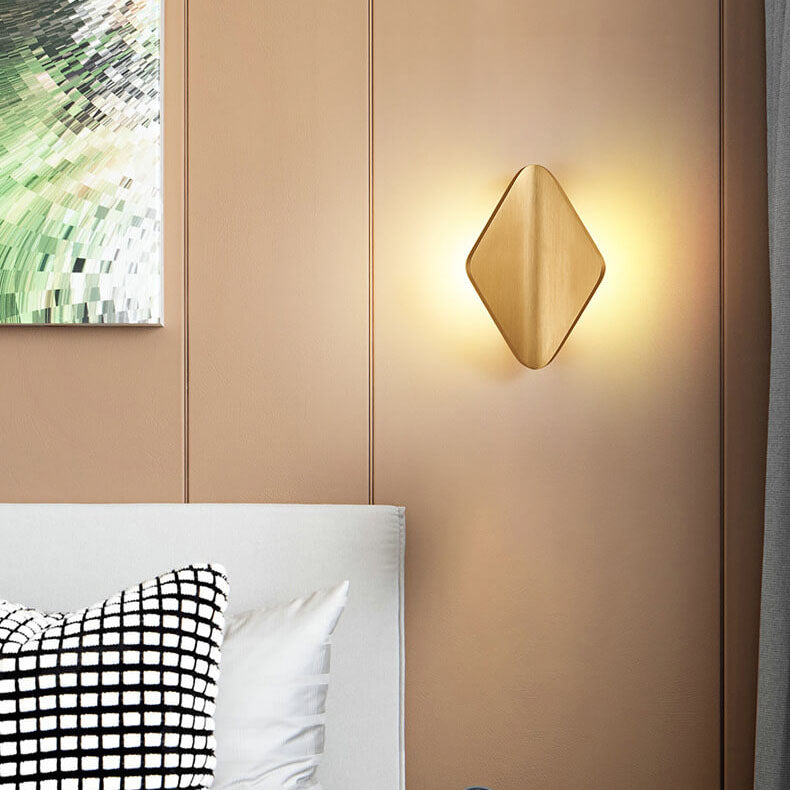 Modern Bending Rhombus Aluminum LED Wall Sconce Lamp