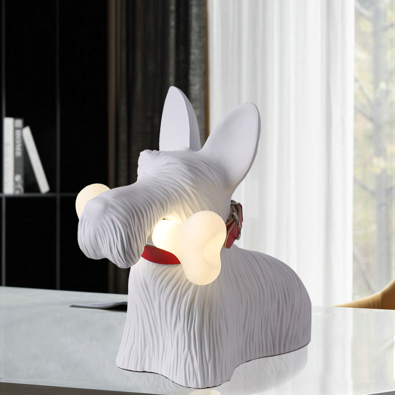 Nordic Cartoon Resin Dog Bone Decorative LED Table Lamp