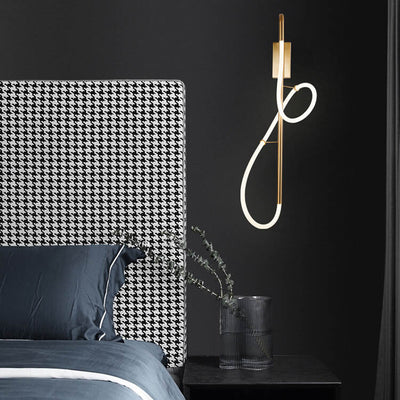 Post-modern Long Curve 1-Light LED Wall Sconce Lamp