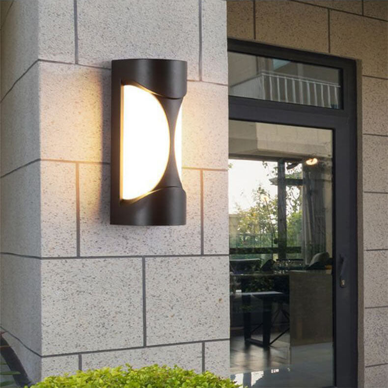 Lámpara Aplique de Pared LED Impermeable para Exteriores de Cilindro Moderno 