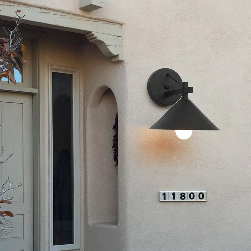 Retro Outdoor Eisen Verjüngte Wasserdichte 1-Licht Wandleuchte Lampe 