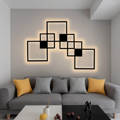 Minimalist Square Combination LED Iron Wall Sconce Lamp