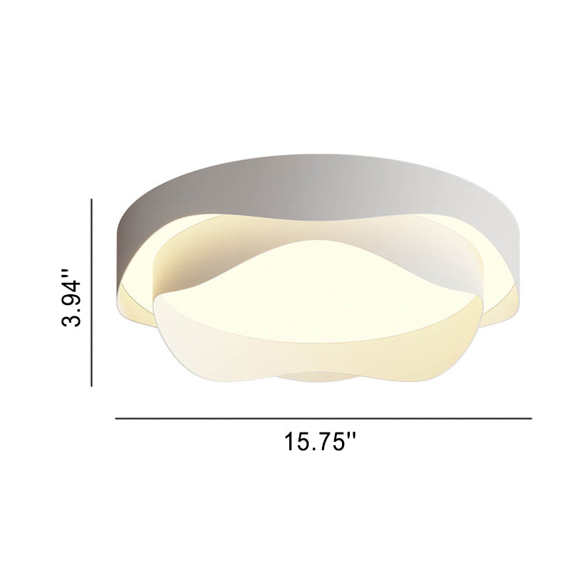 Modern Acrylic Round Creative Corrugated Design LED Flush Mount Light