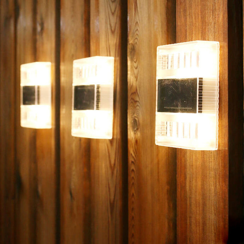 Applique murale solaire carrée haut et bas à LED, luminaire décoratif d&