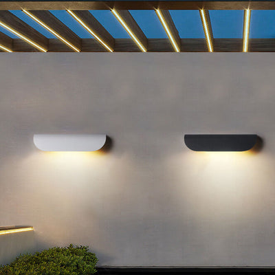 Moderne gebogene wasserdichte LED-Gartenwandleuchte für den Außenbereich