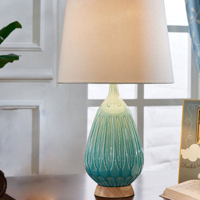 Lampe de Table en Céramique Moderne Minimaliste de Luxe Léger à 1 Lumière 